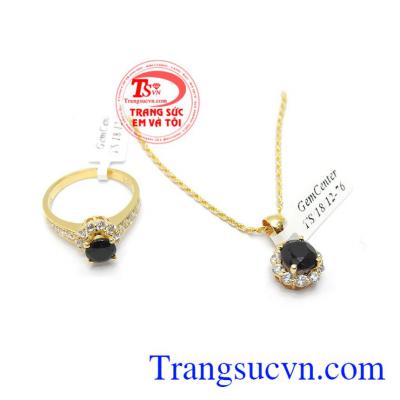 Bộ dây chuyền sapphire nữ hoàng