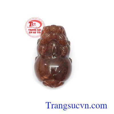 Tỳ hưu thạch anh tóc tài lộc thiên nhiên chạm khắc tinh xảo, màu sắc tươi sáng