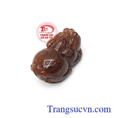 Mặt thạch anh tóc thiên nhiên bền đẹp, sang trọng, chạm khắc tinh tế