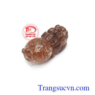 Tỳ hưu thạch anh tóc phù hợp làm mặt dây, mặt nhẫn, đeo hợp thời trang và phong thủy