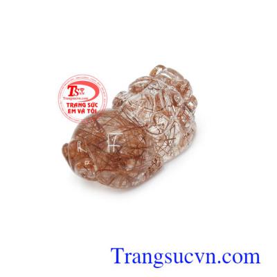 Mặt tỳ hưu thạch anh tóc thiên nhiên cao cấp