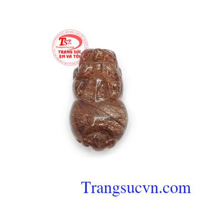 Tỳ hưu thạch anh tóc đại lộc chạm khắc đẹp, chất lượng cao, phù hợp làm mặt dây chuyền, mặt nhẫn bền đẹp, sang trọng