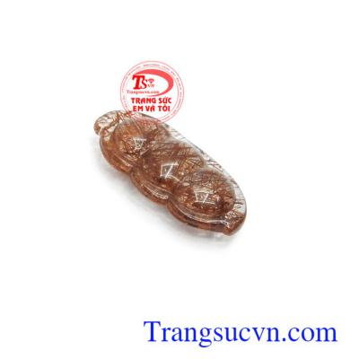 Mặt dây thạch anh tóc đậu bình an