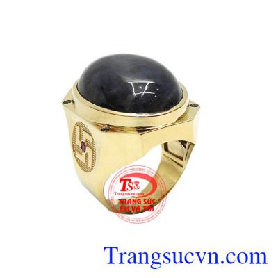 Nhẫn Nam Sapphire Quyền Lực là sản phẩm nhẫn nam sapphire thiên nhiên được thiết kế 3D tinh sảo, sắc nét