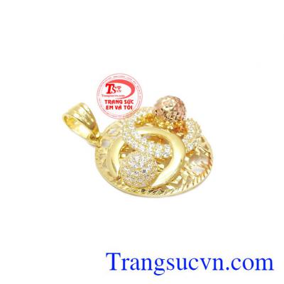 Mặt dây nữ 10k sang trọng được chế tác theo công nghệ Italy. 