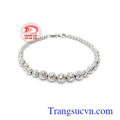Lắc tay Italy 10k phong cách nhập khẩu nguyên chiếc bền đẹp, chất lượng, lắc tay vàng trắng đẹp