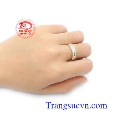 Nhẫn nữ vàng tây nhập khẩu uy tín, chất lượng, bảo hành 06 tháng