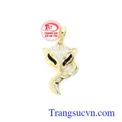 Mặt dây Korea hồ ly tinh tế 10k nhập khẩu, mặt dây chuyền nữ nhập khẩu