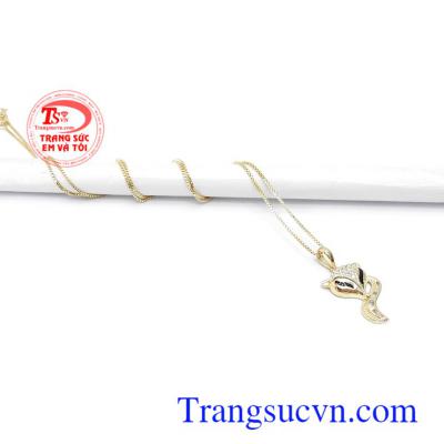 Bộ dây chuyền nữ 10k đẹp xinh là món quà tặng ý nghĩa cho người bạn yêu thương
