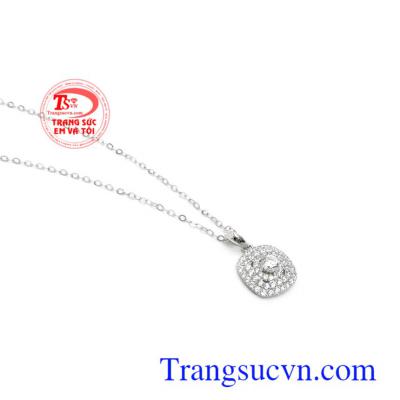 Bộ dây chuyền nữ vàng đính đá thời trang