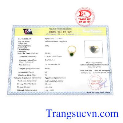 Sản phẩm có giấy kiểm định đá quý