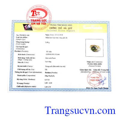 Giấy kiểm định từ trung tâm ngọc học