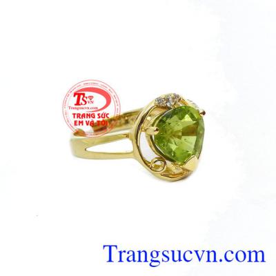 Nhẫn Nữ vàng gắn đá tự nhiên, chất lượng vàng đảm đeo bền đẹp sáng bóng, tinh tế và sang trọng dành cho phái đẹp