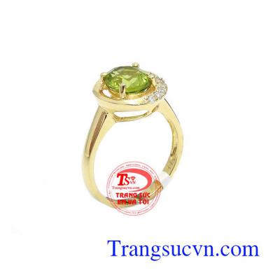 Nhẫn nữ peridot dịu dàng