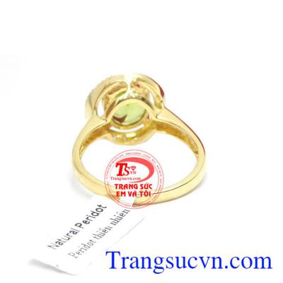 Nhẫn Nữ vàng gắn đá tự nhiên, chất lượng vàng đảm đeo bền đẹp sáng bóng, tinh tế và sang trọng dành cho phái đẹp