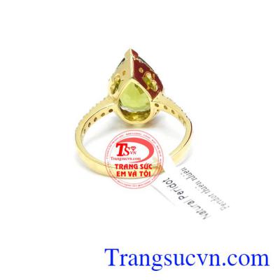 Nhẫn Nữ vàng gắn đá tự nhiên, chất lượng vàng đảm đeo bền đẹp sáng bóng, tinh tế và sang trọng dành cho phái đẹp