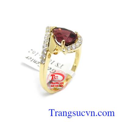 Nhẫn nữ Granat 14k phú quý đeo hợp thời trang và phong thủy phái đẹp