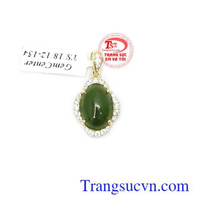Mặt dây chuyền Nephrite hưng thịnh 14k bền đẹp, chất lượng, chế tác tinh xảo