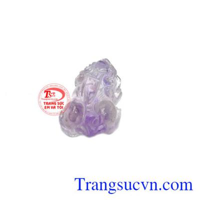 Đá thạch anh tím tỳ hưu nhỏ mang đến sự bình an và thịnh vượng cho người sử dụng.