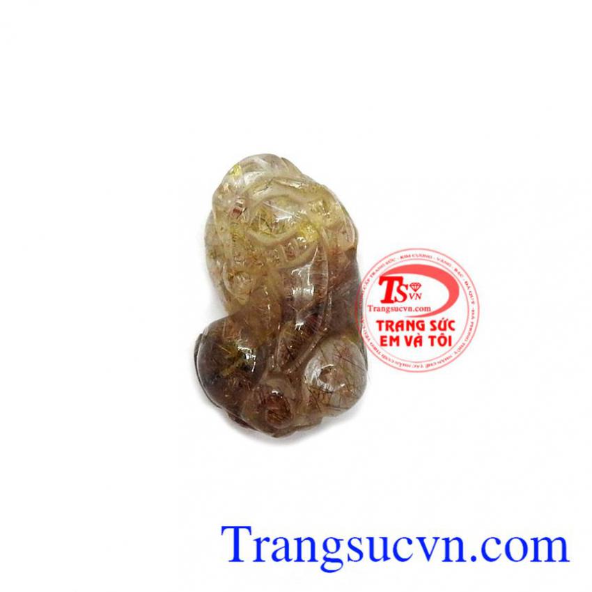 Mặt dây tỳ hưu đẹp tóc nâu