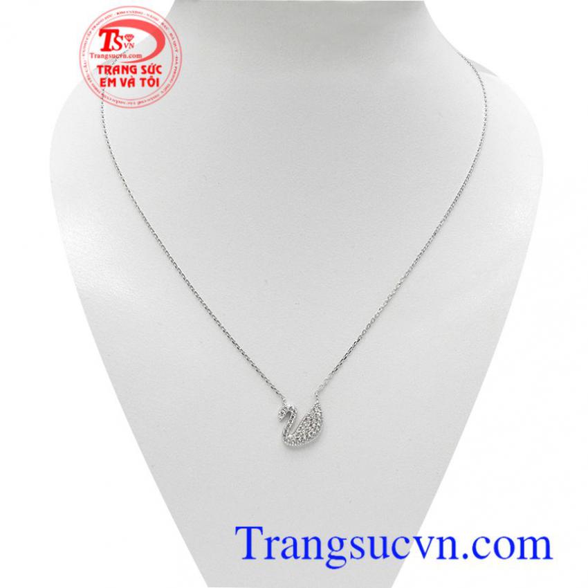 Dây chuyền thiên nga vàng trắng