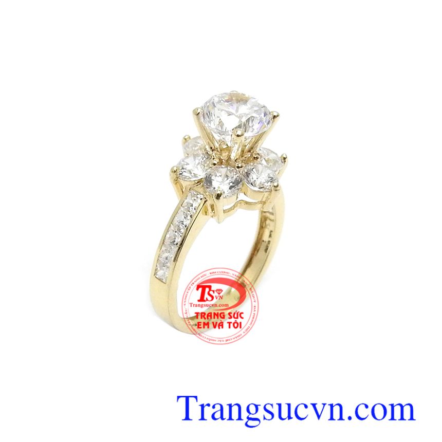 Nhẫn nữ vàng 10k xinh xắn kiểu dáng đẹp, đeo hợp thời trang, mang lại nét dịu dàng, sang trọng và quý phái cho người đeo