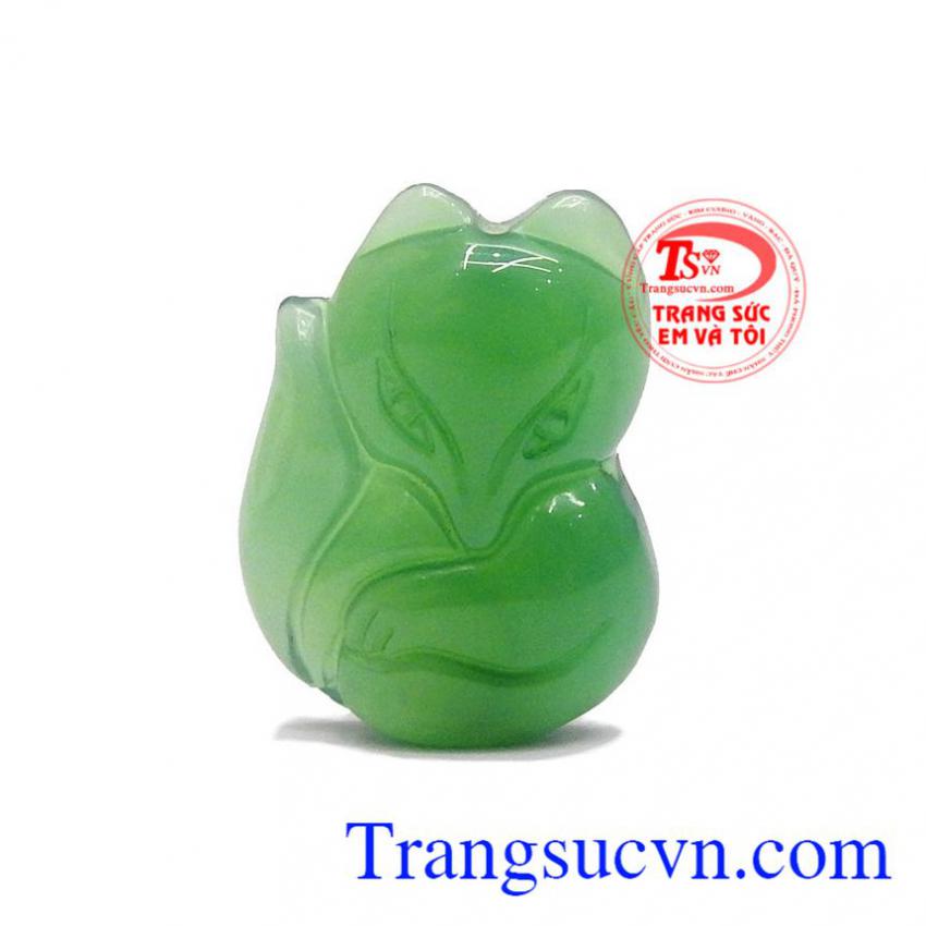 Mặt hồ ly mã não xanh