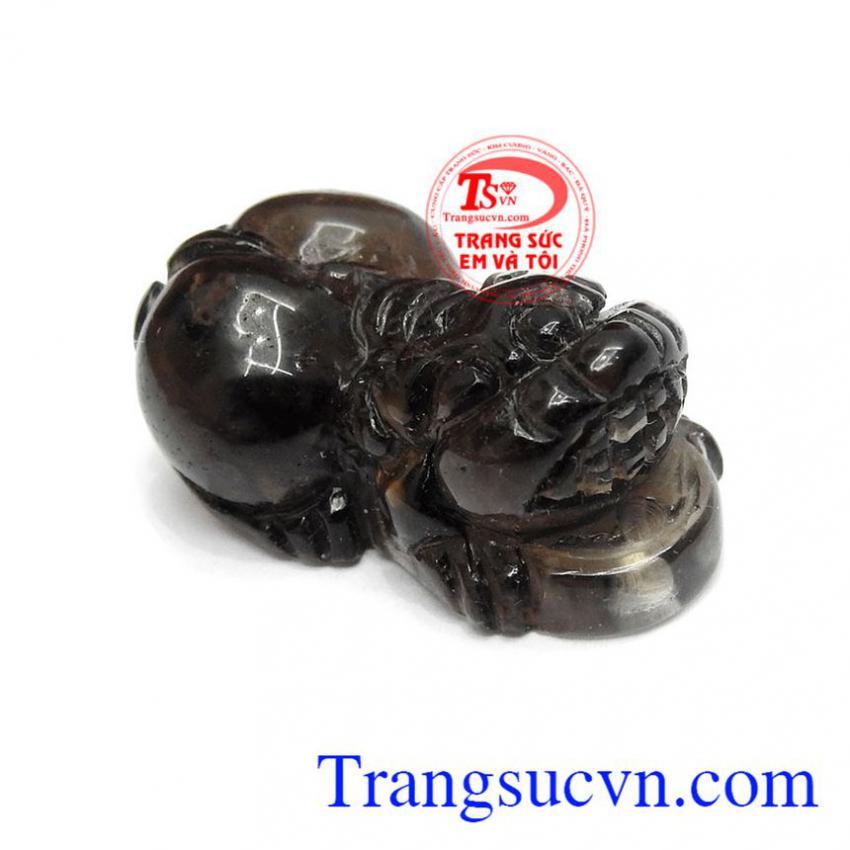 Mặt tỳ hưu thạch anh khói phúc lộc