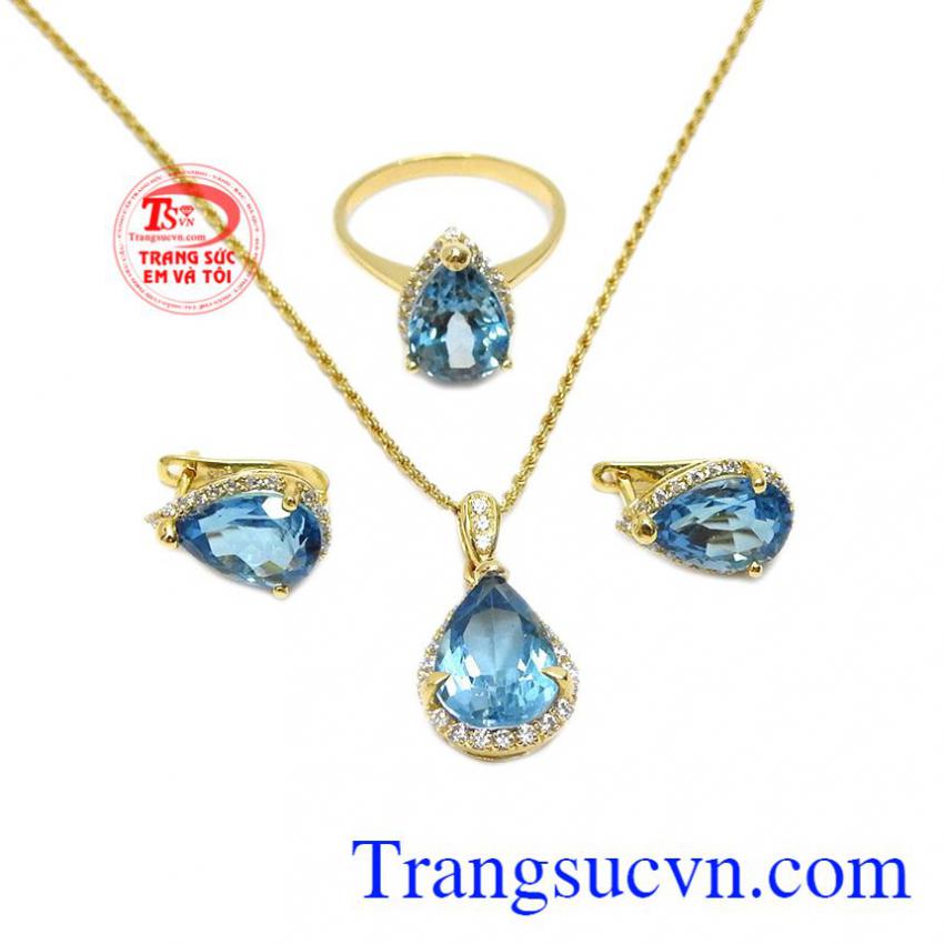 Bộ trang sức nữ topaz quyến rũ