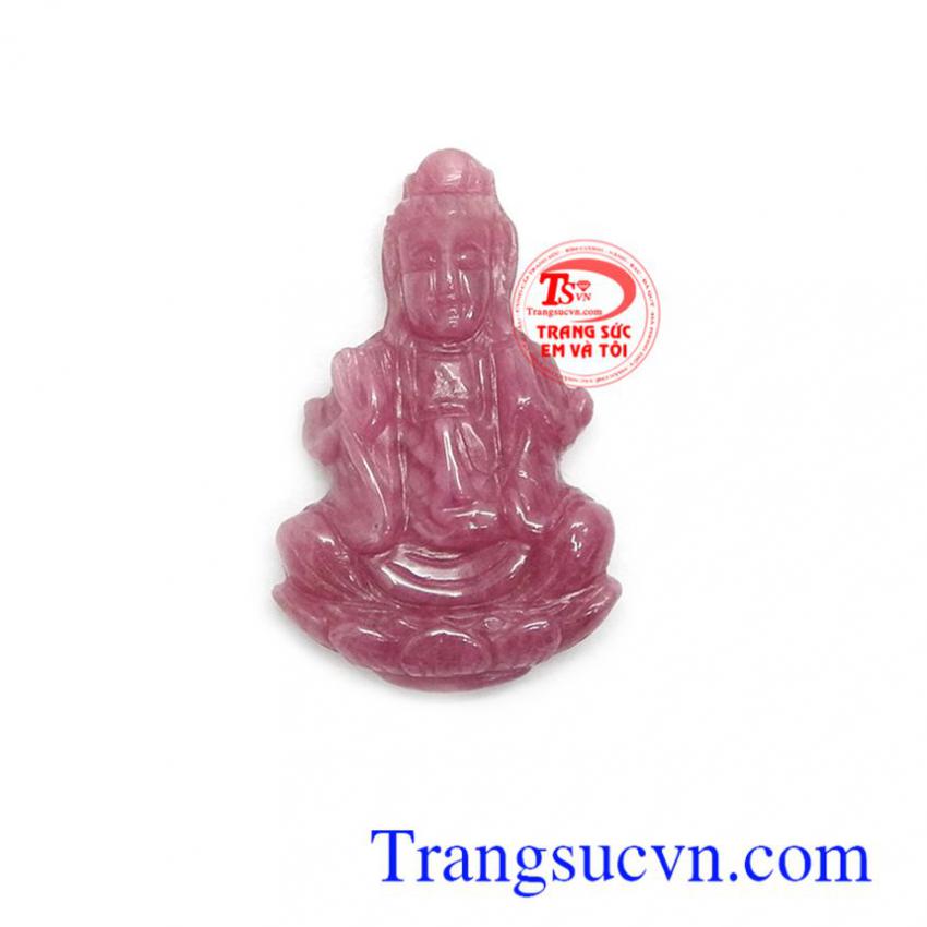 Mặt dây phật bà ruby hạnh phúc