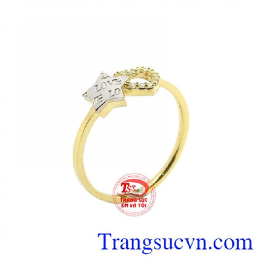 Nhẫn nữ vàng tỏa sáng
