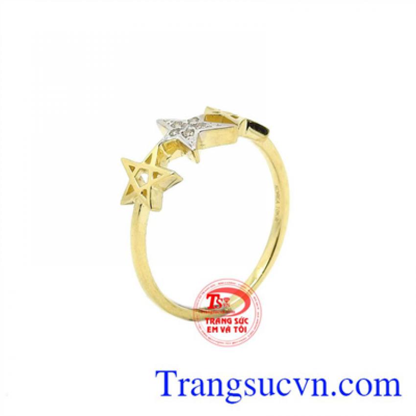 Nhẫn nữ ngôi sao tỏa sáng