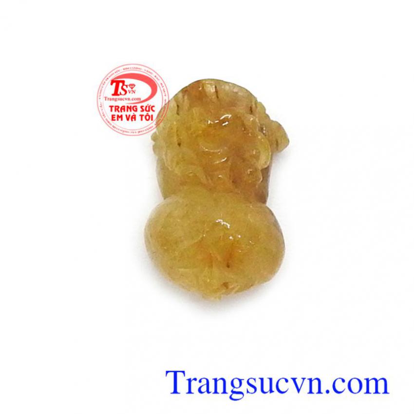 Tỳ hưu đẹp thạch anh tóc vàng