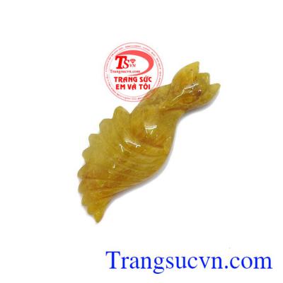 Mặt dây hồ ly thạch anh tóc thiên nhiên dùng để làm mặt dây chuyền, lắc tay, giao hàng nhanh trên toàn quốc