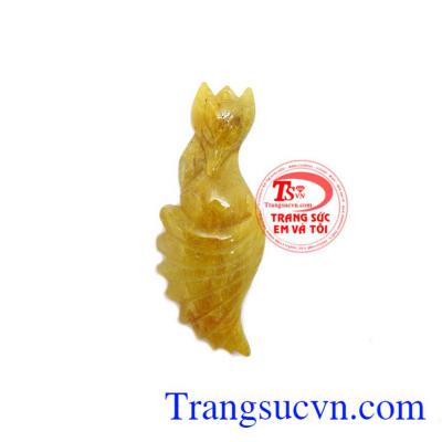 Mặt dây hồ ly thạch anh tóc là sản phẩm thạch anh tóc mang lại nhiều may mắn, sức khỏe cho người đeo