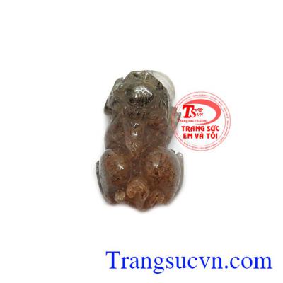 Mặt dây tỳ hưu đẹp chiêu tài lộc là sản phẩm thạch anh tóc thiên nhiên được nhiều người ưa thích