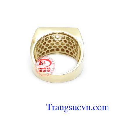 Nhẫn nam vàng tây Hàn Quốc kiểu dáng mới lạ, phong cách