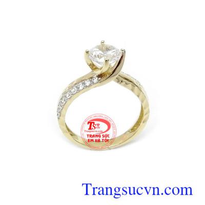 Nhẫn nữ Hàn Quốc 10k tinh tế đính đá CZ phong cách là sản phẩm được phái đẹp đặc biệt ưa chuộng