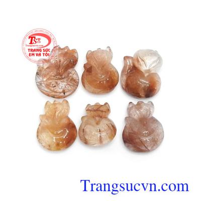 Hồ ly thạch anh tóc phong thủy tài lộc