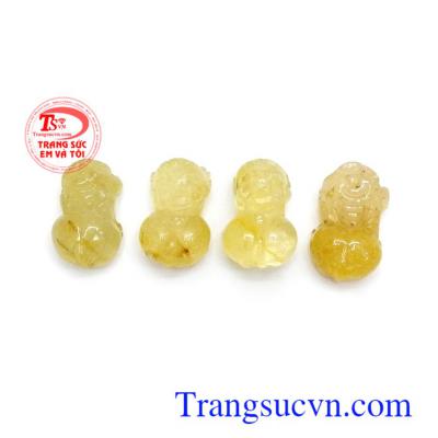 Tỳ hưu thạch anh tóc phù hợp mang bên người nư lá bùa hộ mệnh cho bản thân