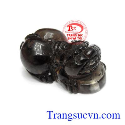 Mặt tỳ hưu thạch anh khói phúc lộc giúp hút vượng khí, tài lộc, mang điều tốt lành đến cho chủ nhân