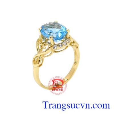 Nhẫn nữ topaz đẹp 14k