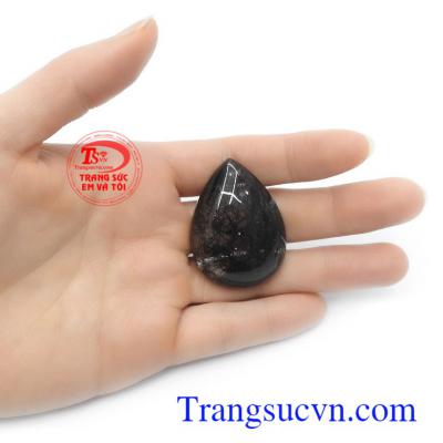 Mặt thạch anh tóc đen bình an may mắn