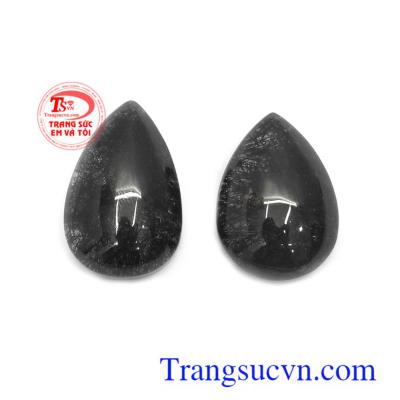 Mặt thạch anh tóc đen thiên nhiên cao cấp