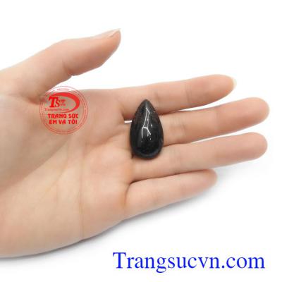 Mặt thạch anh tóc đen may mắn bình an