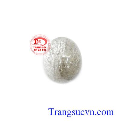 Mặt thạch anh tóc bình an màu sắc độc đáo, chất lượng cao, phù hợp làm mặt nhẫn, mặt dây chuyền