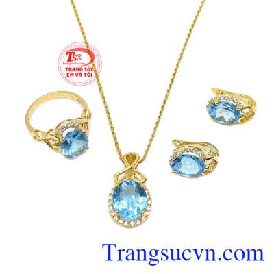 Bộ trang sức nữ topaz đẹp