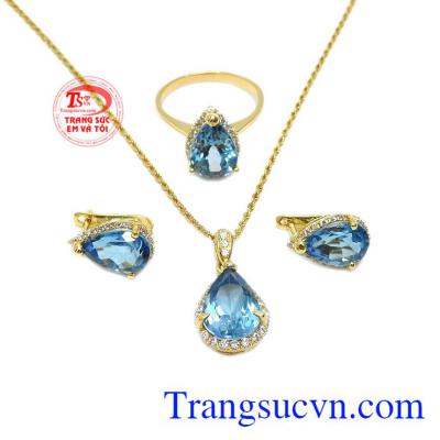 Bộ trang sức nữ topaz quyến rũ