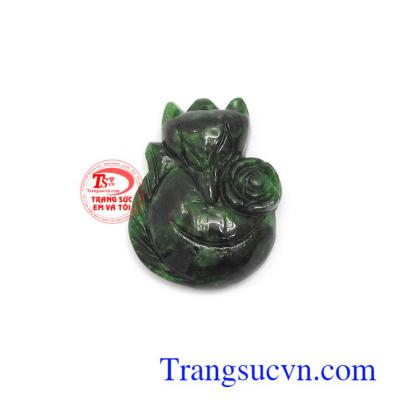 Mặt Hồ ly phỉ thúy hạnh phúc bền đẹp, chất lượng, chạm khắc tinh xảo