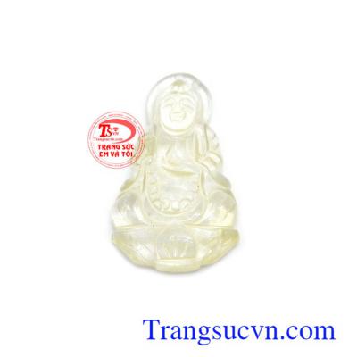 Mặt Phật bà thạch anh tóc bình an may mắn